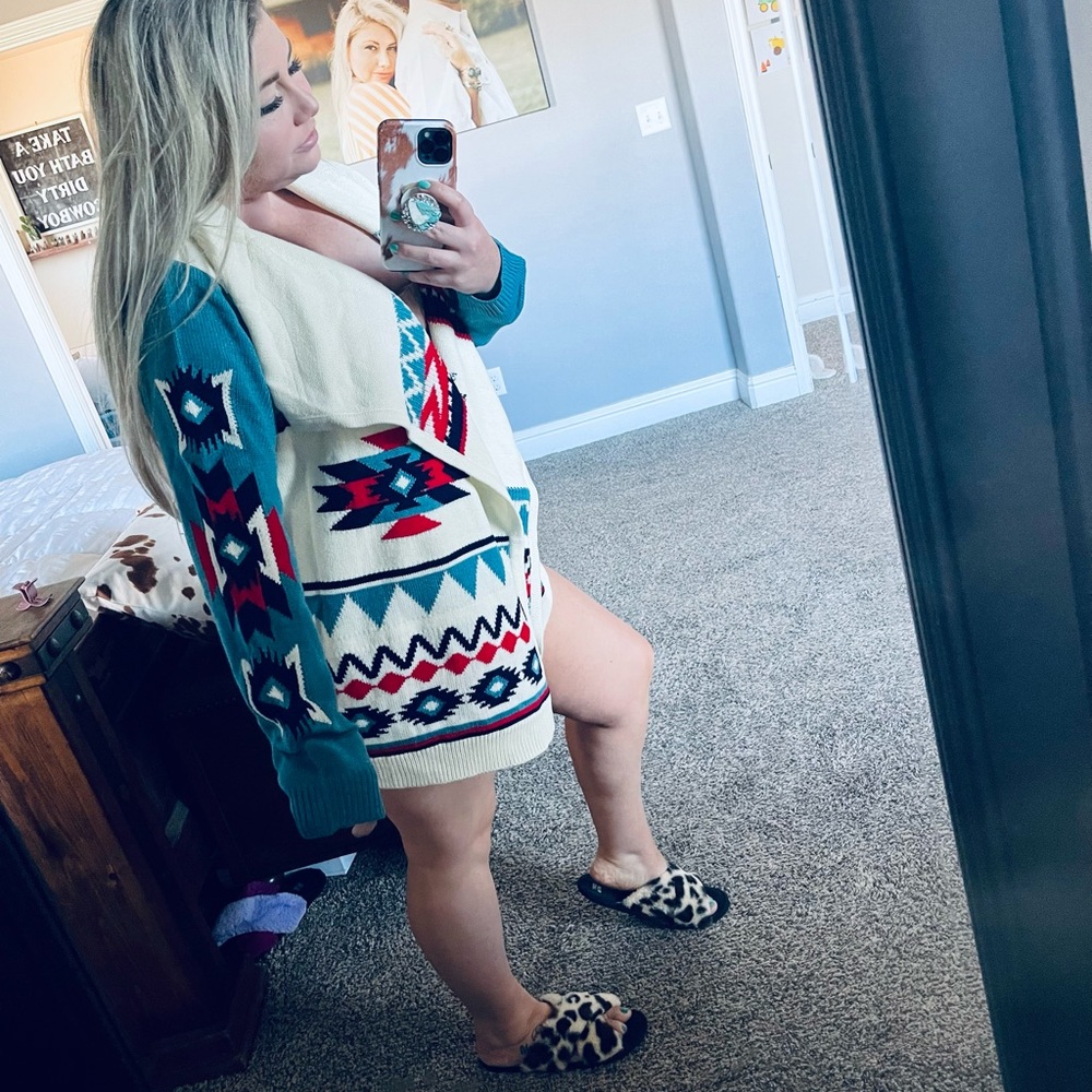 Wrangler nwt Aztec western cardigan